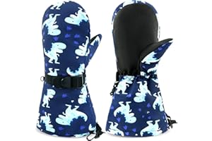 SEYUFN Gants hivernaux imperméables pour Enfants Gants Mitaines Respirant Chauds de Ski de Plein air pour bébé Garçons et Filles de 2 à 6 Ans