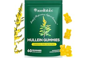 FROVETANI Mullein Gummies, Mullein Leaf Extract for Lung & Immune Support, Promotes Digestive Health, Breathing Support, Mullein Extract for Lung Cleanse, Vegan & Non-GMO
