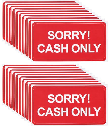 CASH ONLY Barzahlung Schild Bargeld Kasse Nur Bar B Produktbild-Vorschau 8