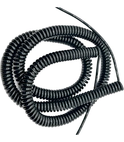 Spirale a spirale Cavo di alimentazione a 2 fili, molla telescopica, filo 24AWG, 20AWG, 17AWG, 14AWG, cavo a spirale, lunghezza dritta, filo espandibile da 5 metri Filo di tensione(14AWG