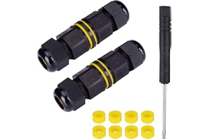 UPOOS Verbindungsbox Kabelverbinder Wasserdicht, IP68 4-Polig für Ø5-12 mm Kabeldurchmesser, Garten Kabelmuffe Abzweigdose Ve