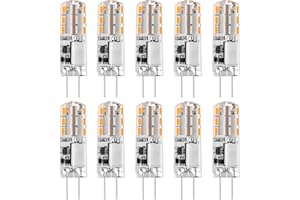 I-SHUNFA Ampoules LED G4 1,24 W - Remplace les ampoules halogènes de 20 W - Blanc chaud 3000 K 12 V AC/DC - 93 lm - Pas de scintillement - Intensité non variable,Lot de 10