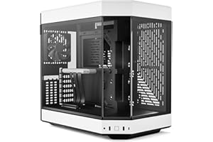 HYTE Y60 Modern Aesthetic Dual Chamber Panoramic Tempered Glass Mid-Tower ATX Computer Gaming Case with PCIE 4.0 Riser Cable Included, White (CS-HYTE-Y60-BW)