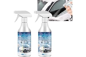 GYZGirlover Deicer Car Windscreen Spray, De Icer Spray For Car, Snow Melting Spray For Car Windscreen, Ice Remover Melting Spray, Windshield Deicer Spray,Ice Remover Melting Spray (2 pcs)
