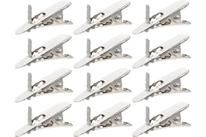 FOMIYES 100 Piezas Pinza De Flor Navideña Adorno De Árbol De Navidad Decoración Navideña Proyectos De Artes y Manualidades Abrazadera De Cocodrilo Clips Resorte De Foto Planchar Acortar