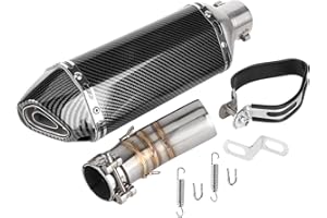 AKOZON Scarico del Silenziatore Marmitta per Moto, Tubo di Scarico Completo del Motociclo, Coda Rimuovi Silenziatore di Scarico con DB Killer Rimovibile per Ninja 400 Z400