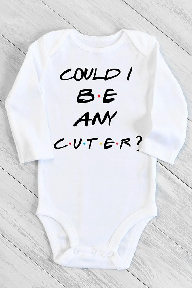 Yenidoğan Bebek Beyaz Could I Be Any Cuter Uzun Kollu Çıtçıtlı Pamuklu