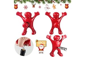 BOOAEE 3 apribottiglie da uomo rosso, apribottiglie da uomo, cavatappi, bottiglia di vino, apribottiglie di birra, cavatappi e bottiglie di vino, divertente cavatappi per compleanni, Natale, vacanze