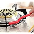 KitchenFest Set of 3 Multipurpose Cleaning Brushes With Hard Bristles for Scrubbing, Removing Rust From Gas Wall Frames, Car, Kitchen Stove - Stainless Steel, Brass, and Nylon