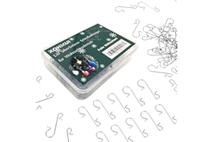 KOHMUI 120 Kugelaufhänger S-Haken in Silber, S Haken Klein Schnellaufhänger für Weihnachtskugel, Schöne Box, Wiederverwendbar