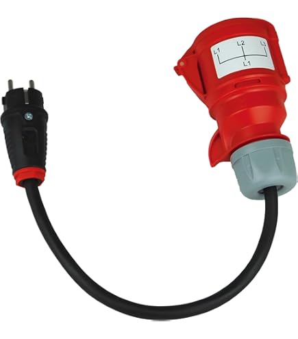 as - Schwabe CEE-Stecker 230V/32A/3polig, Outdoor Stecker mit Schraubanschlüssen, Kompatibel für Camping, Wohnwagen und Wohnmobile, Ideal für den Außenbereich, IP44, Made in Germany, Blau, 60590