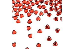 aupawdy 1000 Pezzi Cuore Rosso Acrilico Strass del Cuore Strass di Gemme di Cristallo cuoricini decorativi per Valentines Nozze DIY Gioielli