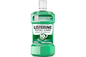 LISTERINE Total Care Denti e Gengive, Collutorio al gusto di Menta Fresca, Collutorio al Fluoro con 10 benefici in 1 per una protezione completa e gengive più sane in due settimane, 500 ml