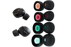 Rhinenet Silicone Earbuds Tips for Sony 1000XM5/1000XM4/LinkBuds S/WF-C500/WF-C700N Earbuds WF WI XBA, with Storage box, 4 Pairs (XS+S+M+L)