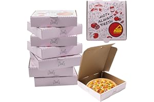 KeaJuidy 12 Stück 7 in Pizzakartons Pizzaboxen Pizzaschachtel Pizzaverpackung Wellpappe Pizza Boxes Aufbewahrungsboxen für Takeaway Versand (Pink)