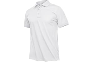 TACVASEN Men's Breathable Golf Polo Shirt Quick Dry Short Sleeve Casual Work Polo T-Shirt