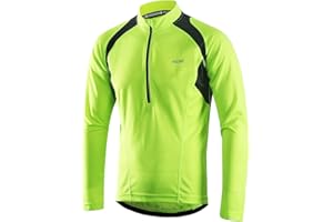 ARSUXEO Cycling Jersey Mens Long Sleeve MTB Jersey Half Zipper Cycling Clothing 6031