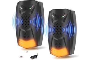 SOLITUZURODE Repellente Ultrasonico Per Parassiti - Antizanzare Ultrasuoni, Elettronico Rodent Repellent Plug In Pest Control Per Insetti, Repellente per Ratti, Modalità Silenziosa, Non Tossico, Senza Radiazioni