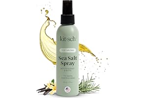 Kitsch Sea Salt Spray per uomini e donne | Spray per capelli con rosemary, biotina, magnesio - Texturizer per capelli naturali e onde da spiaggia, 177 ml