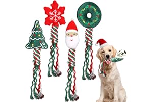 ASSUGO Weihnachten Hund Spielzeug, 4er-Pack hundespielzeug Weihnachten, hundespielzeug quietschend Interessant, Dog Toys geeignet als Geschenke für Hunde