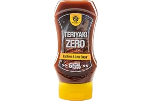 Rabeko Zero Sauce -Teriyaki, 1 x 350ml sans sucre et peu de matières grasses - produits sains à faible teneur en glucides avec moins de calories et de matières grasses pour salades, frites,