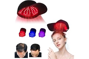 DVONE Haarwachstum Cap, 168 LED-Lampenperlen Therapiekappe 460nm 660nm 850nm Rotes und blaues Licht dünne Haarausfallbehandlung für Männer und Frauen, Cap und Lampenperle abnehmbar