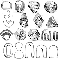 18 Emporte-pièces En Acier Inoxydable Pour Argile Polymère - Formes Variées Pour Bijoux, Pâtisserie, DIY