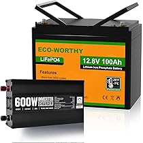 Kit Solare ECO-WORTHY 4KWh 1000W 24V Con Inverter 3000W E Batterie Litio 100Ah - Per Camper - Foto 2