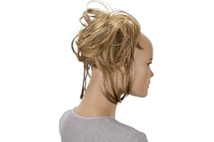 CAISHA by PRETTYSHOP Parrucchino Jumbo Elastico Per Capelli Acconciature Da Sposa Chignon Ondulato Miele Biondo G12D