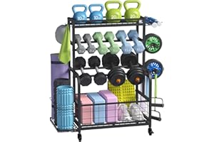 Lifewit Support d'haltères à Roulettes, pour Kettlebells, Tapis de Yoga pour la Musculation, équipement de Yoga, pour la Salle de Gym à Domicile, Maison, Garage, Salle de Sport Polyvalente
