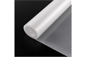 Zindoo 30x150CM Protector Cajones Cocina EVA Forro de Cajón Estera del Refrigerador Estantes el gabinete Estera No adhesiva Antideslizante Impermeable Cuttable Reutilizable (Transparente Punto)