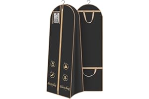 TATAVR Portable Hochzeitskleid Garment Bag, 71“ Kleidertaschen für Kleider lang mit 20‚‘ Gusseted und Zubehör Taschen Brautkleid Abdeckung mit Griffen für Hochzeitskleid, Prom Abendkleid