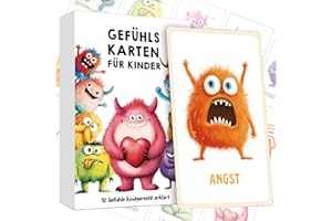 GIGGLEYE Gefühlskarten für Kinder – 32 Emotionskarten mit Erklärungstexten, liebevoll illustriert, pädagogisch wertvoll zur Selbstregulation & Förderung sozialer Kompetenz, für Kindergarten & Grundschule