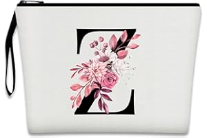 Bliceon A-Z Personalisierte Make-up-Tasche, Geburtstagsgeschenke für Frauen und Mutter, personalisierte Geschenke für Frauen, Geschenke für Freundinnen, Braut und Brautjungfern Kosmetiktasche - Z