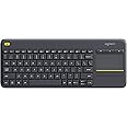 Logitech K400 Plus Tastiera Wireless Touch TV, Facili Controlli Multimediali e Touchpad Integrato, Layout Internazionale QWER