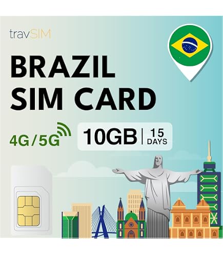 ESIM Brésil - 25 Go Data 4G/5G - Valable 30 Jours - Appels Via WhatsApp Inclus - Pour Voyageurs - 2