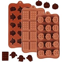 Moldes De Silicona Para Halloween - Pack De 3, Para Chocolate, Galletas O Gelatina, Calabaza Y Fantasma