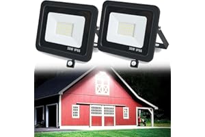 HBBursts LED Security Light Outdoor With PIR Sensor, LED Parking Lot Light, 6500K IP66Waterproof, Super Bright Flood Light, For Garage,Yard,Entryway Light(30w,2pack)