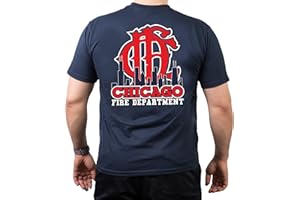 FEUER1 T-Shirt Chicago Fire Department with Skyline and CFD Emblem