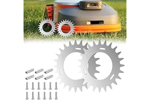 AISNY Picos Acero Inoxidable, 2 Piezas Púas Para Segway Navimow H500E H800E H1500E H3000E Con 12 Tornillos Cabeza Plana Mejora Tracción Para Robot Cortacésped 210mm X 2mm Para Accesorios Fuera Las Ruedas