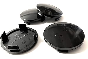 D.I.K ONLINESHOP Nabenkappen Felgendeckel für Alufelgen 60mm N23 Schwarz (4 Stück) DIK157