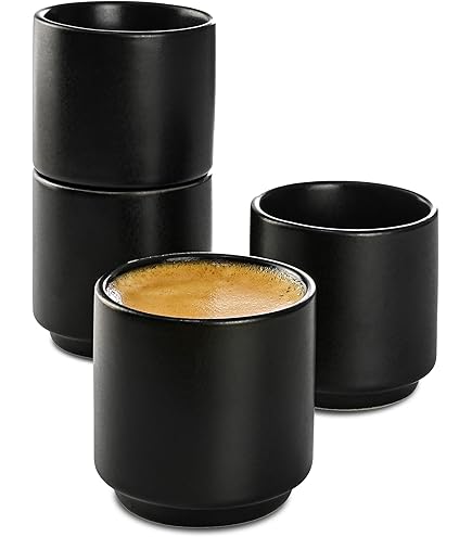 Bodum Douro Set DW Mug, 2 Pieces, 0.1 L, Matt Black, Porcelain, 12059-259