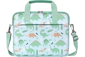 Dadanism Borsa per Tablet per Bambini, Borsetta per Tablet da 10-12,5 Pollici con Manico e Tracolla per Fire HD 10 Kids/Fire HD 10 Kids PRO 13a/11a Gen 2023/2021, Fire Max 11 2023, Dinosauro Verde