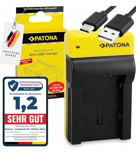 PATONA BP-820 Akku 2er Pack – 1780mAh Ersatzakku Für Canon Camcorder XA10, XA20, LEGRIA Serie & Mehr