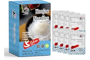 YUHO Shirataki Konjac Angel Hair Pasta, 8 x 190 g, Vegan, Low Calorie Food, Gluten Free, Fat Free, Keto Friendly, Low Carbs, Healthy Diet 53.61 Oz (1520 g)