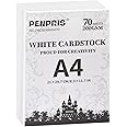 A4 White Paper Card 70 Sheets 200GSM Heavy Cardboard for Card Making, Scrapbooking, Printer, Crafting PAC05WHA470
