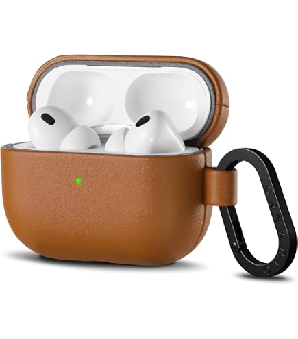 Musiin Étui En Cuir Marron Pour écouteurs Pro 3/2/1 - Pochette De Protection Portable