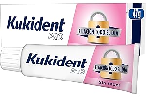 Kukident Pro Fijación Todo El Día Sin Sabor Crema Adhesiva Para Prótesis Dentales Completas Y Parciales 47 g