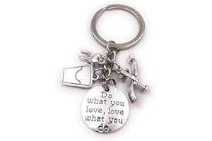 H-Customs Dentista Diente Taza Silla Auxiliar médico Plata Llavero Colgante