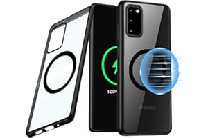Guizzcg Etui do Samsung Galaxy S20 Etui, Kompatybilne z MagSafe - Slim Clear Etui na Telefon Komórkowy, Przezroczyste, Odporne na Uderzenia i Upadki, Czarne